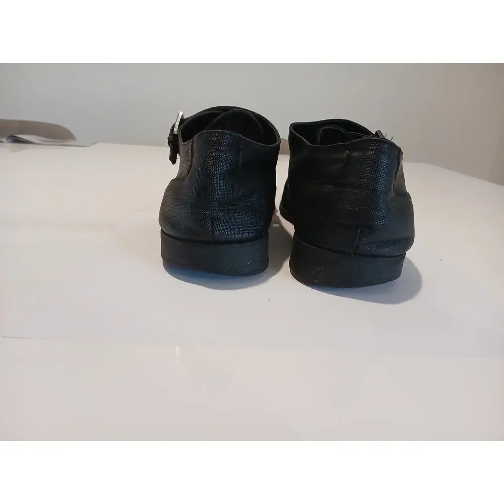 Calvin Klein Mens Butler Black Leather Monk Strap Dress Shoes Size 13